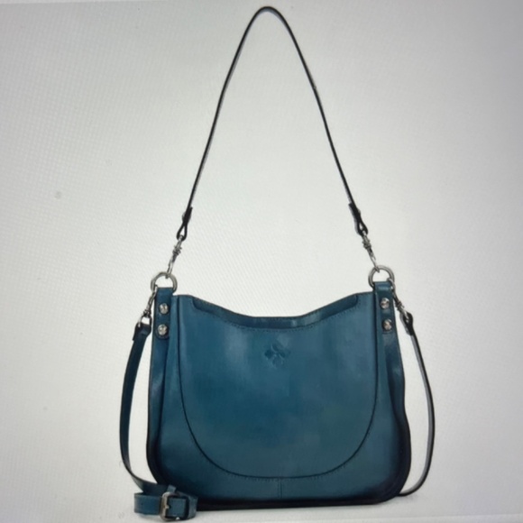 Patricia Nash Mirage Blue Shoulder Crossbody Distressed Vintage Leather Bag NWOT - Picture 2 of 15